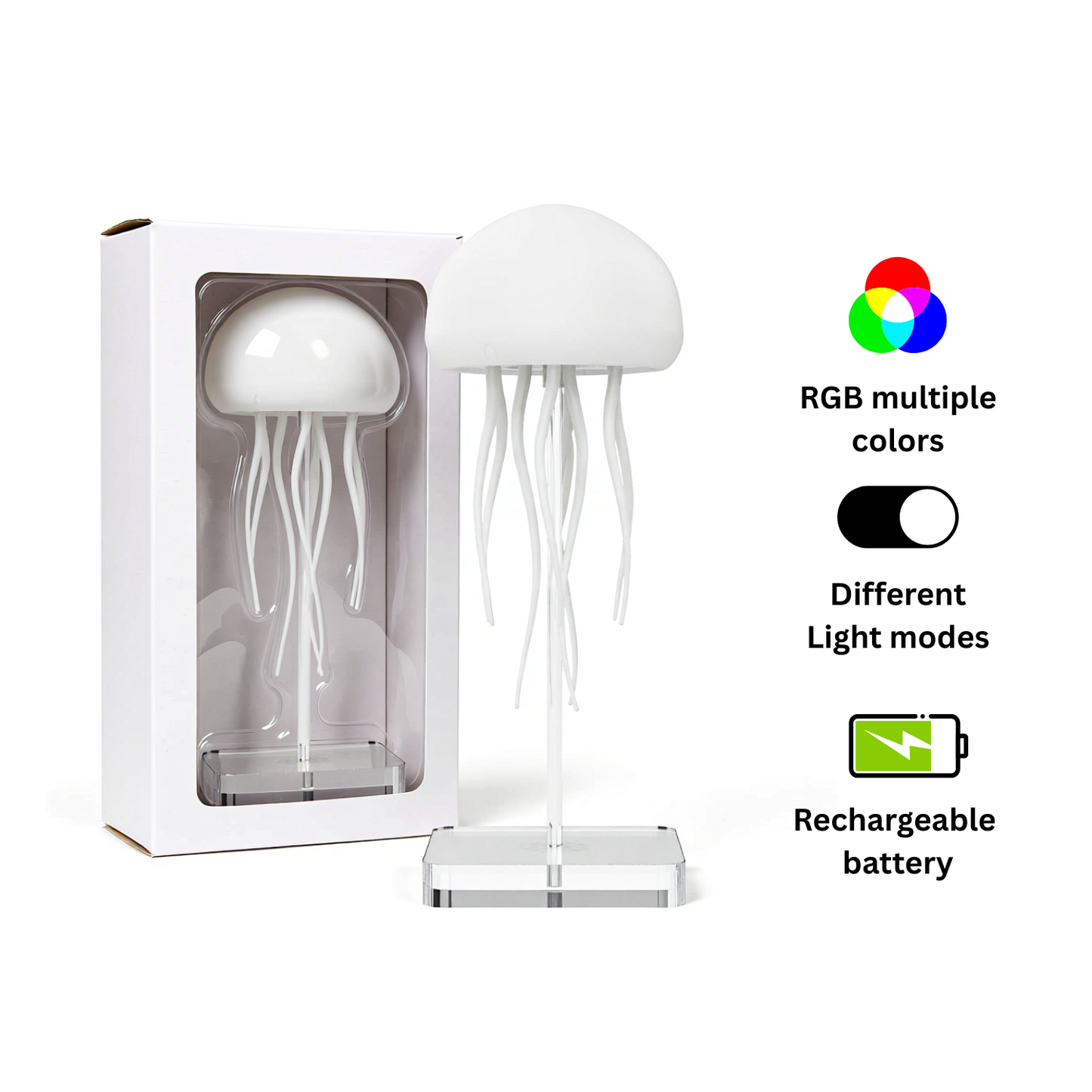 Opacoo™ Jellyfish Glow Lamp – Voice & Touch