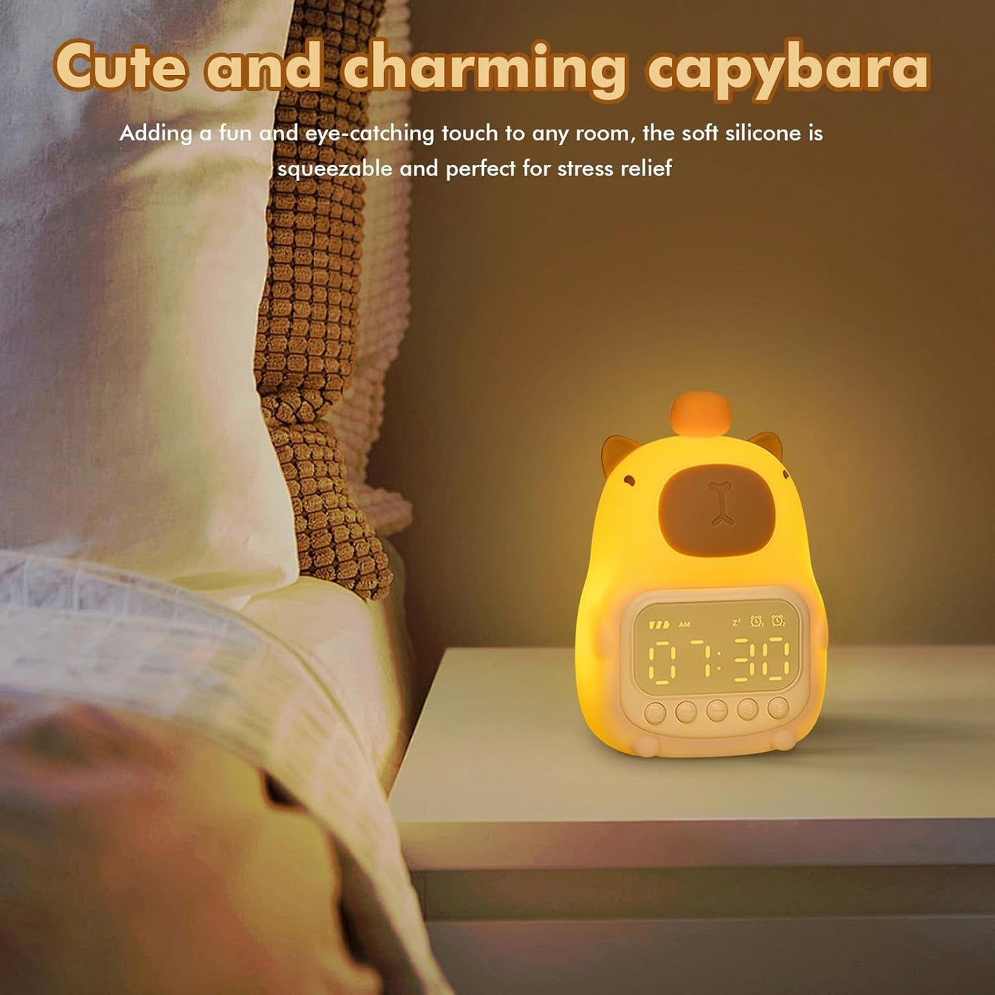 Opacoo™ CapyGlow Kids Alarm & Night Light