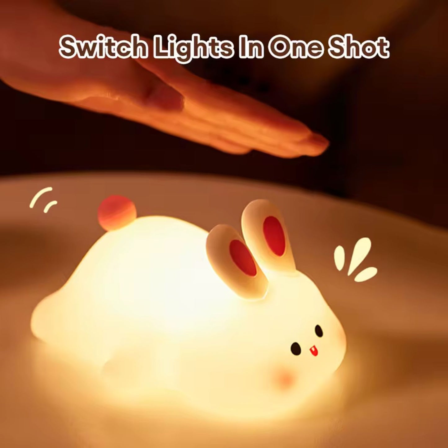 Opacoo™ Kawaii Silicone Night Light (Bunny)
