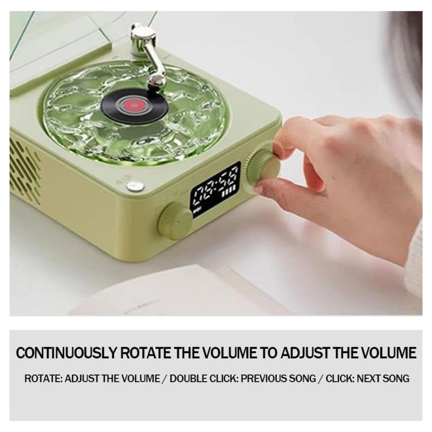 Opacoo™ WaveGlow Retro Vinyl Speaker