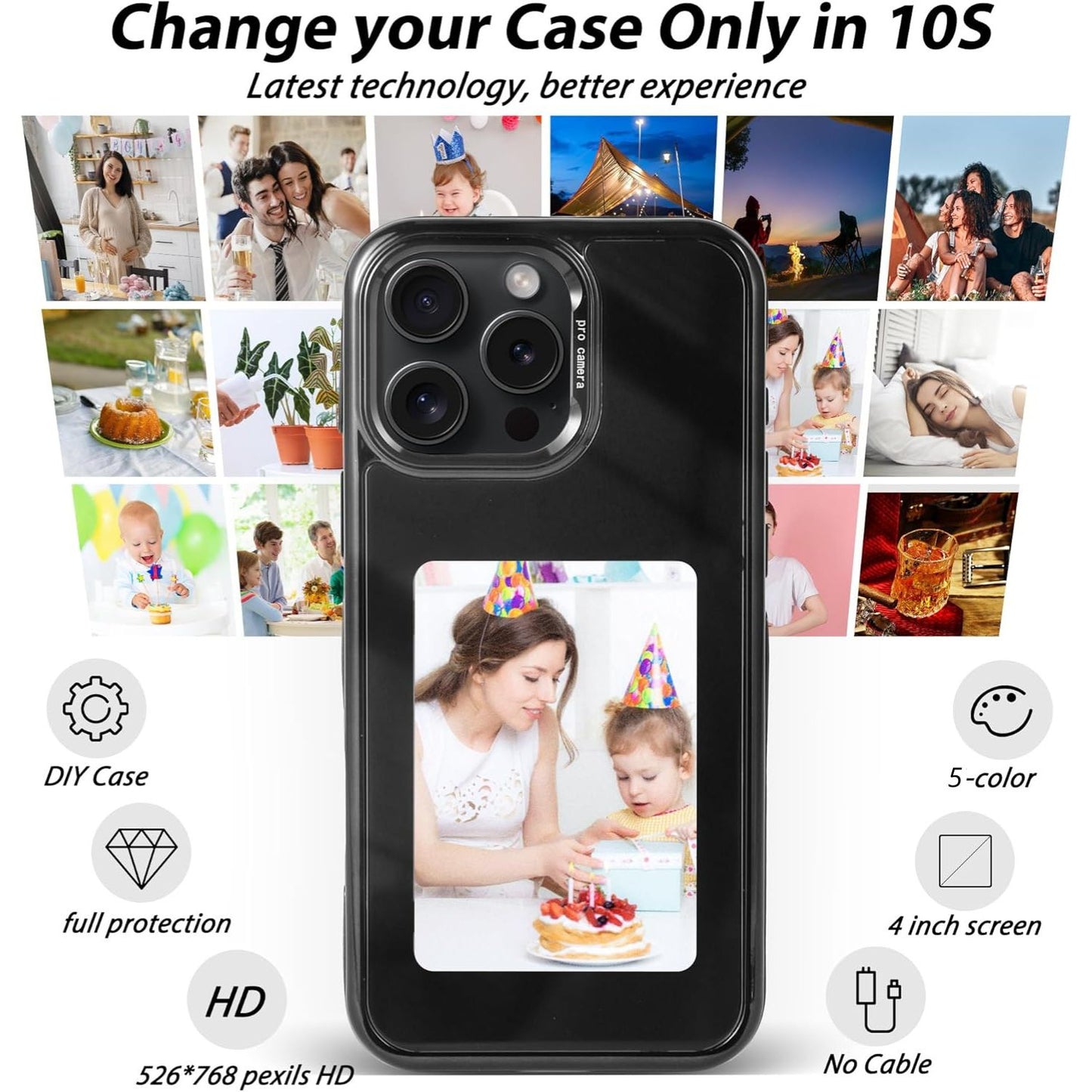 Opacoo™ NFC E-Ink Photo Case for iPhone