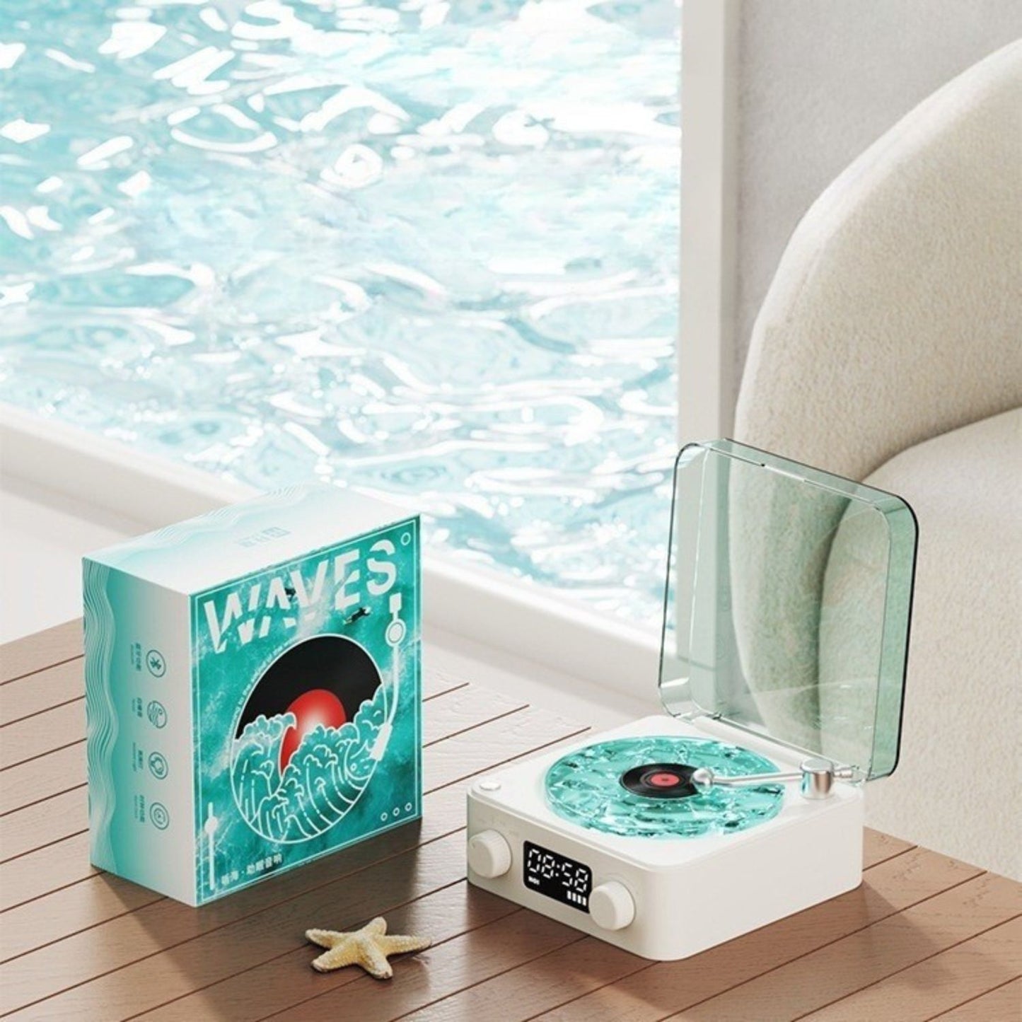 Opacoo™ WaveGlow Retro Vinyl Speaker