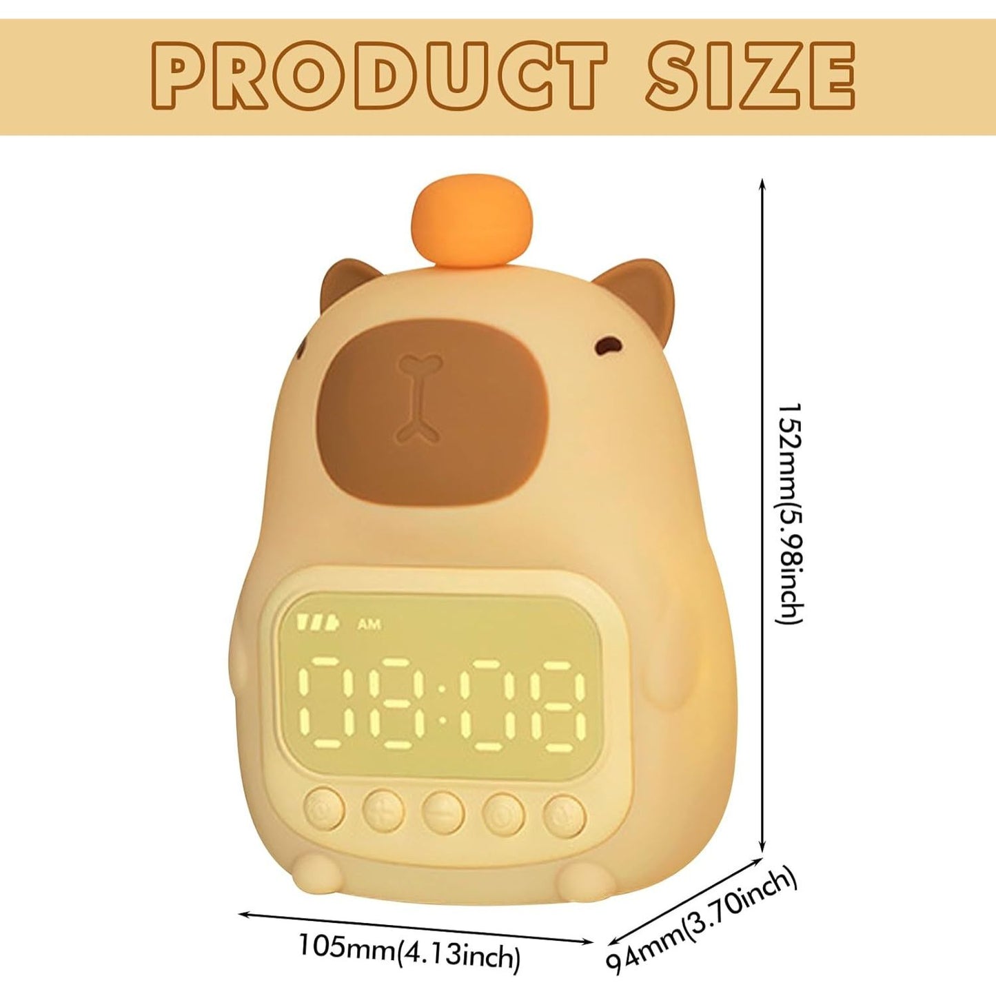 Opacoo™ CapyGlow Kids Alarm & Night Light