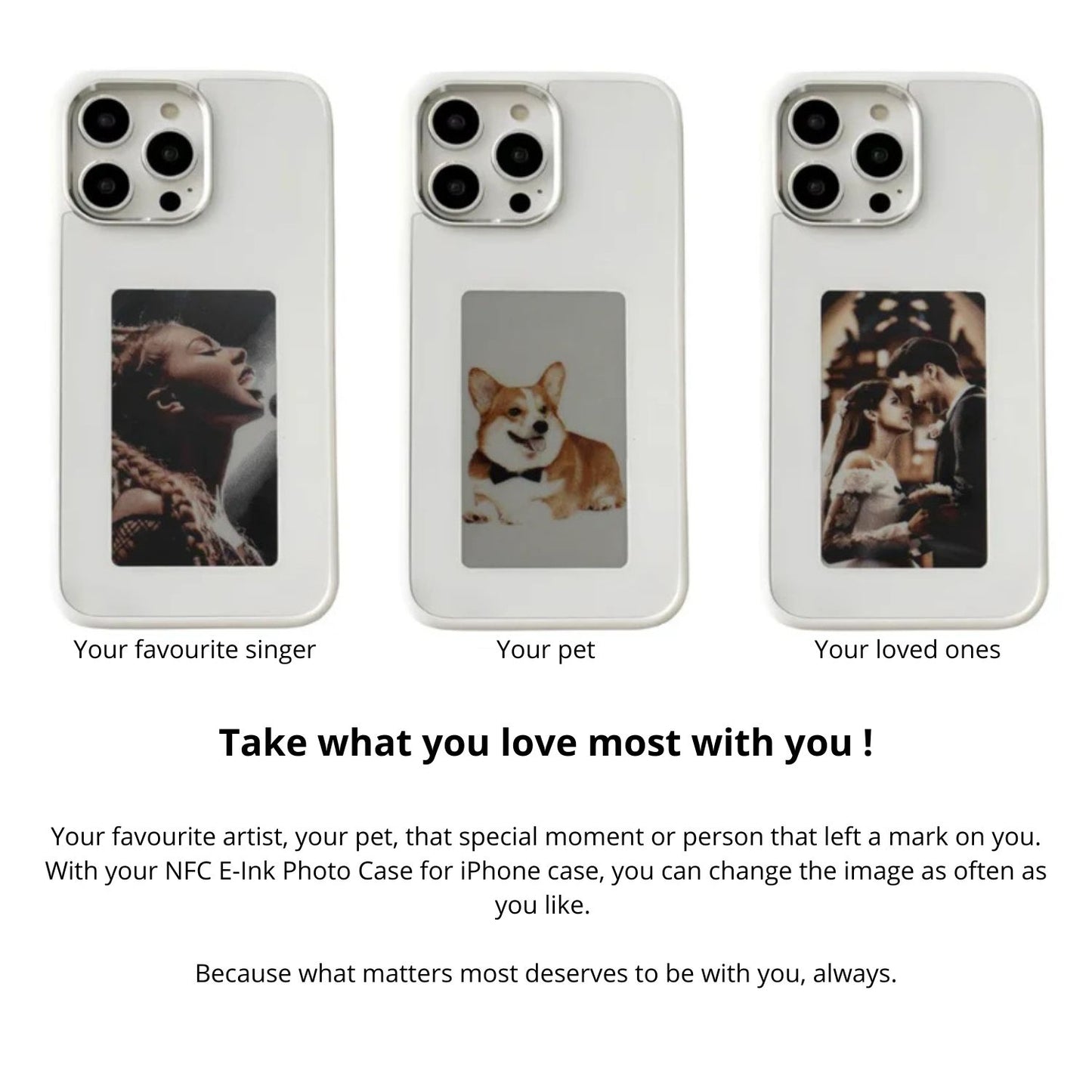Opacoo™ NFC E-Ink Photo Case for iPhone