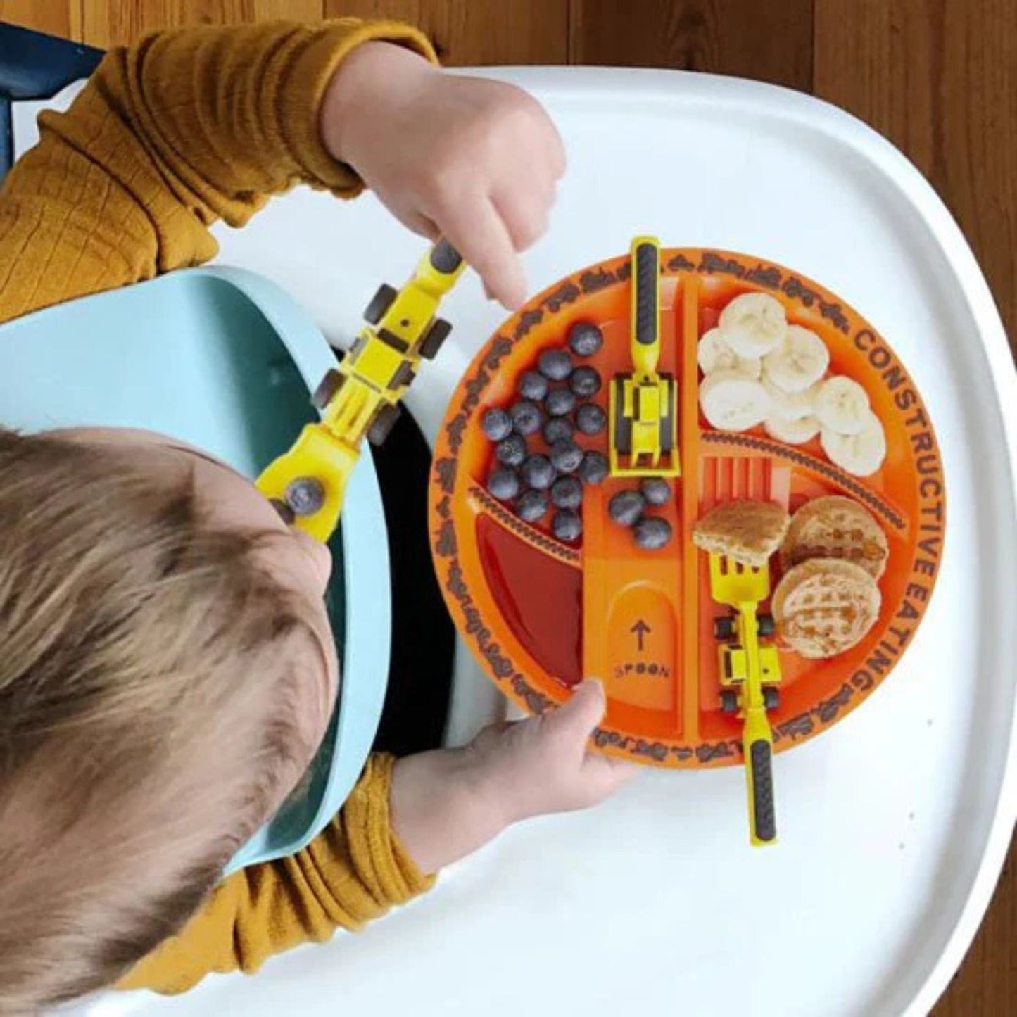 Opacoo™ Playful Section Plate & Cutlery Set