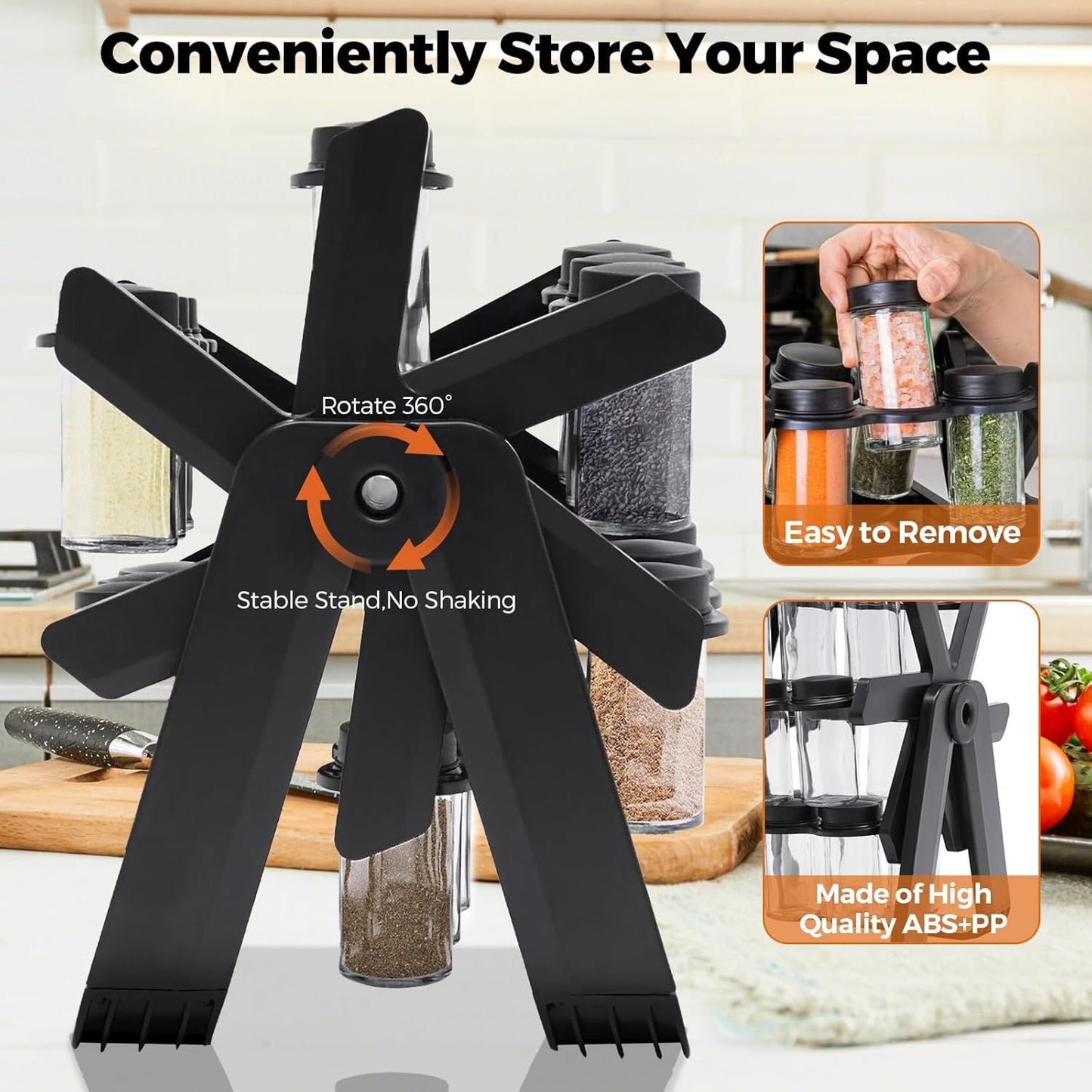 Opacoo™ Ferris 360 Spice Rack-18-Jar Set