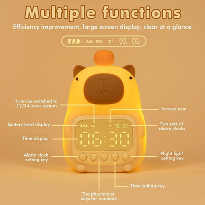 Opacoo™ CapyGlow Kids Alarm & Night Light