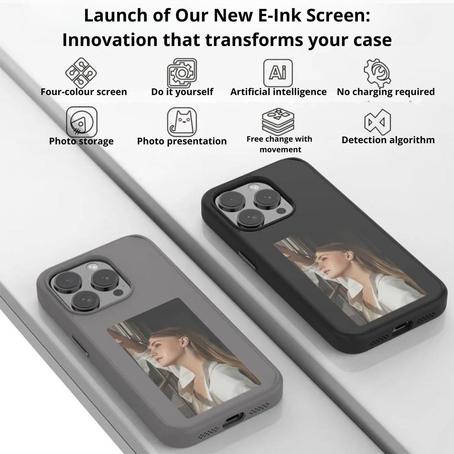 Opacoo™ NFC E-Ink Photo Case for iPhone