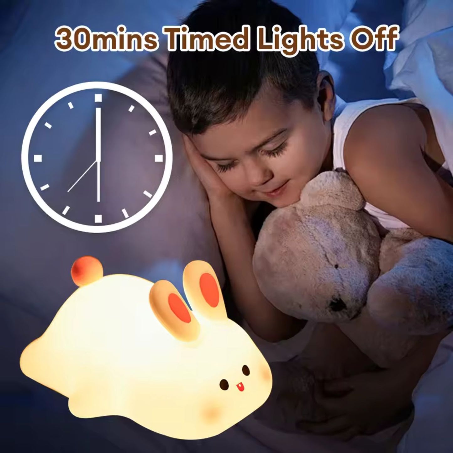 Opacoo™ Kawaii Silicone Night Light (Bunny)