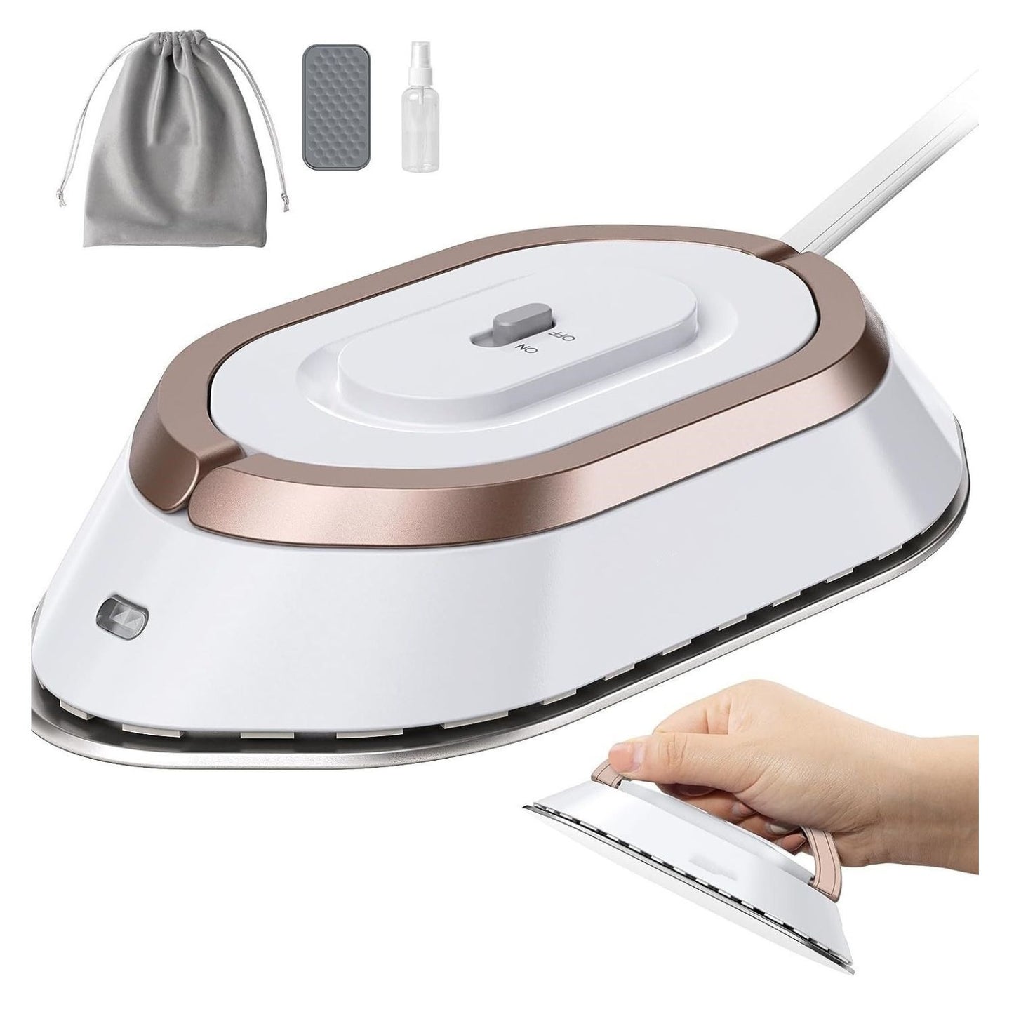 Opacoo™ QuickPress Dual-Voltage Travel Iron