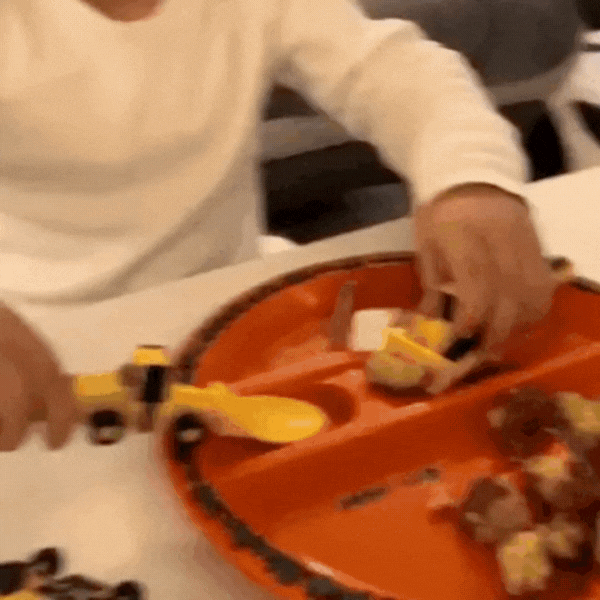 Opacoo™ Playful Section Plate & Cutlery Set