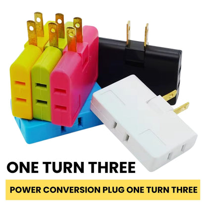 Opacoo™ 3-Way 180° Rotating Flat Wall Plug Adapter